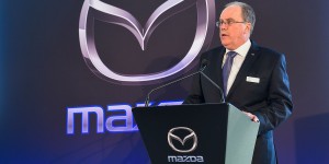 Grand opening: Mazda Australia managing director Martin Benders at the opening of the new headquarters in Melbourne’s south-east.