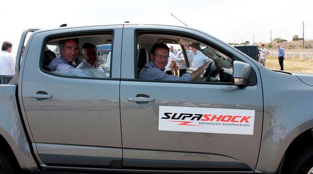 Who knew: Australia has an auto industry future with manufacturers such as South Australia's Supashock who enlisted V8 Supercar legend Mark Skaife to publicise its new range of offroad dampers last year.