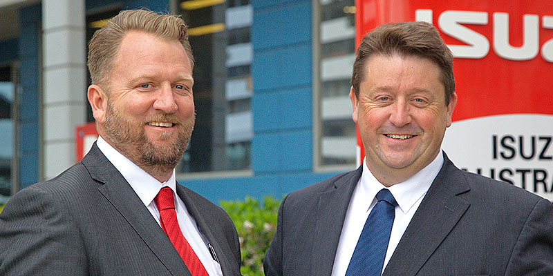 Sales force: Andrew Harbison (right) takes on the top sales and marketing job at IAL, and has handed over his previous national sales manager function to former fleet manager Les Spaltman.